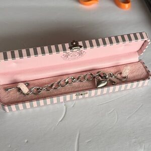 Juicy Couture Silver Bracelet with Heart Charm